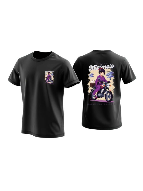 Minimoto Printed Wala Trend Black Tshirt || Unisex Casual Wear tshirt under 1000 - Image 3
