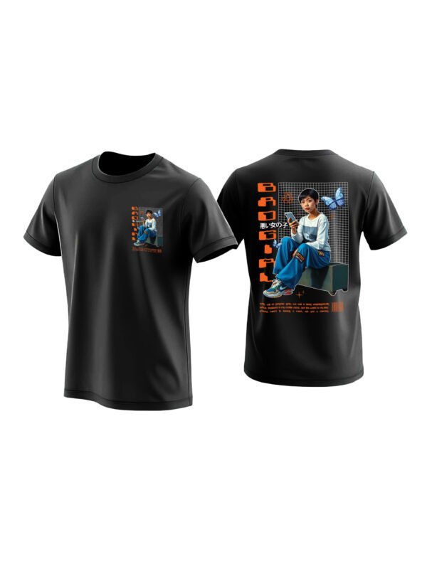 Bad Girl Unisex Black Tshirt || Casual Wear Tshirt - Image 3